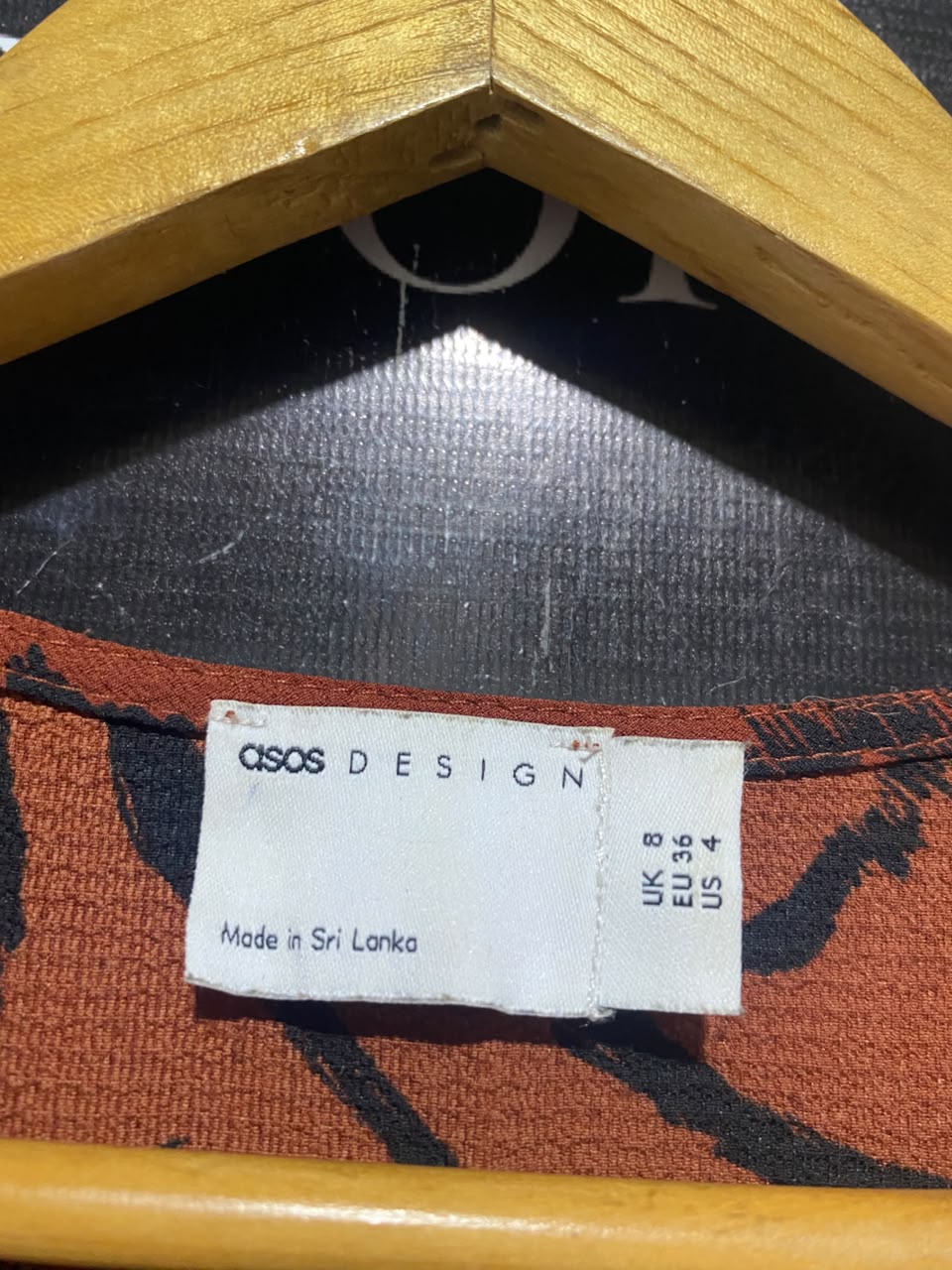 ASOS |L| BUST 20| A17| WOMEN'S STATEMENT ABSTRACT SWIRL PRINT BUTTON-DOWN DRESS