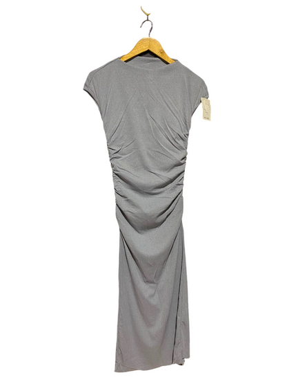 MY LOOK |S| BUST 15| A18| WOMEN’S GREY RUCHED BODYCON MIDI DRESS