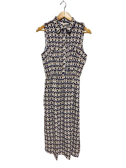 APRICOT |M| BUST 17| A18| WOMEN’S GEOMETRIC PRINT SLEEVELESS COLLARED DRESS