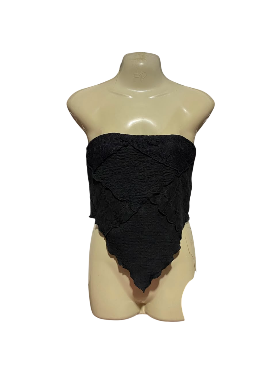 PRIMARK |M| BUST 15| A18| WOMEN’S BLACK TEXTURED STRAPLESS BANDAU TUBE TOP