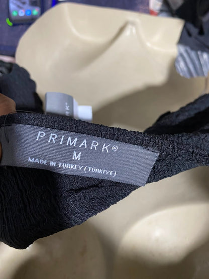 PRIMARK |M| BUST 15| A18| WOMEN’S BLACK TEXTURED STRAPLESS BANDAU TUBE TOP