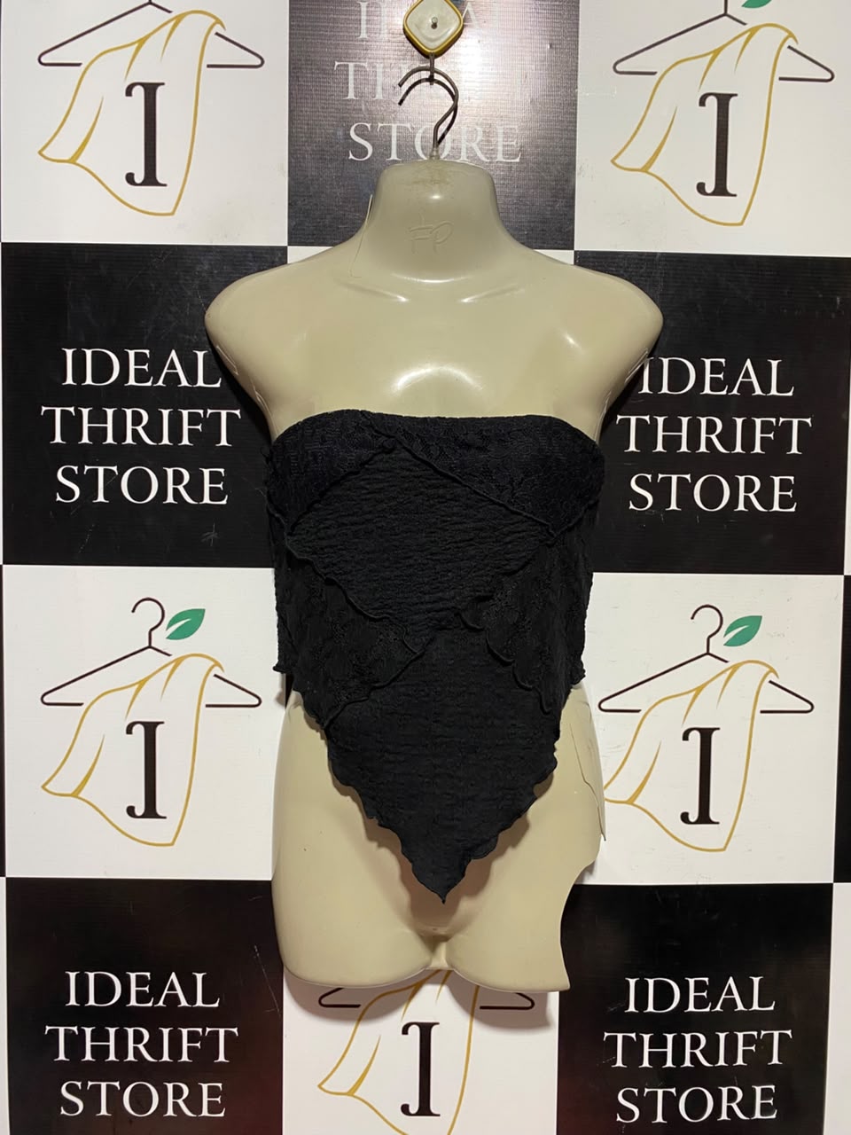 PRIMARK |M| BUST 15| A18| WOMEN’S BLACK TEXTURED STRAPLESS BANDAU TUBE TOP