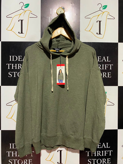 BUFFALO |M| BUST 23| A18| BITTON WOMEN’S OLIVE GREEN OVERSIZED HOODIE