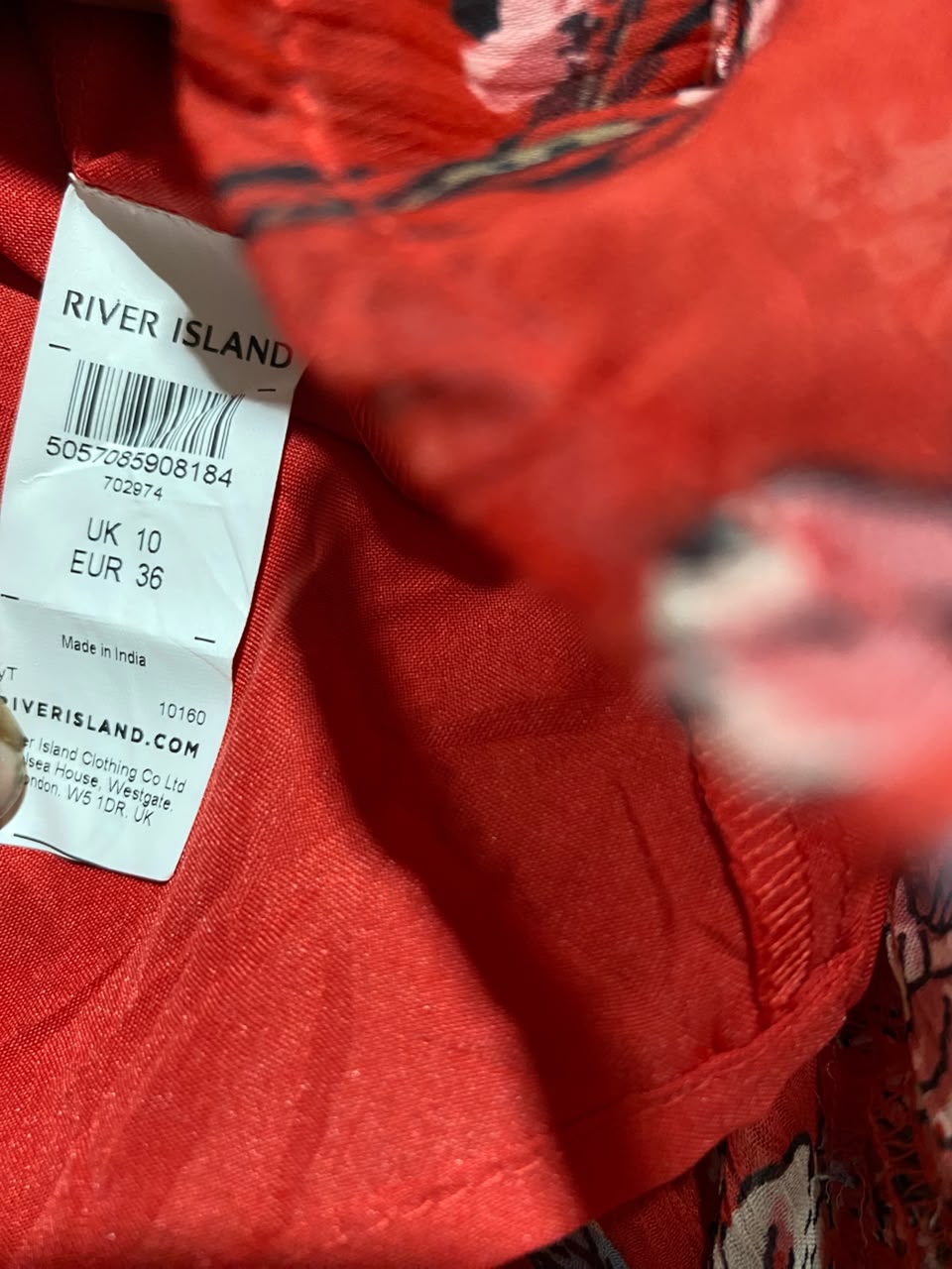 IVER ISLAND |M| WAIST 28| A18| WOMEN’S VIBRANT RED FLORAL PRINT HI-LO RUFFLE SKIRT