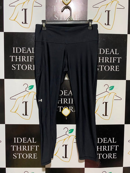 UNDER ARMOUR |L| WAIST 30| A18| WOMEN’S BLACK ATHLETIC PERFORMANCE LEGGINGS