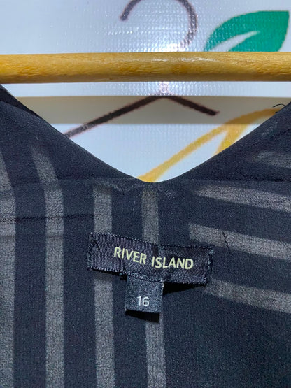 RIVER ISLAND |L| BUST 19| A18| WOMEN’S GEOMETRIC STRIPED CAMISOLE DRESS