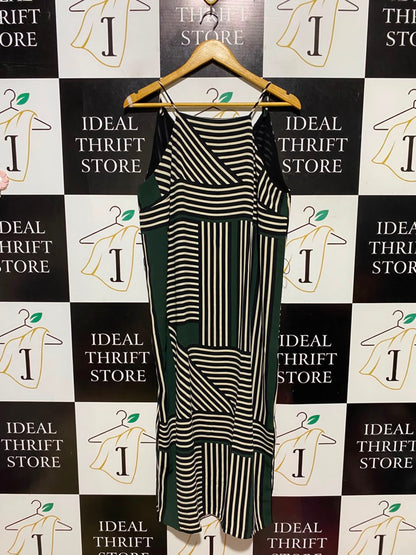 RIVER ISLAND |L| BUST 19| A18| WOMEN’S GEOMETRIC STRIPED CAMISOLE DRESS