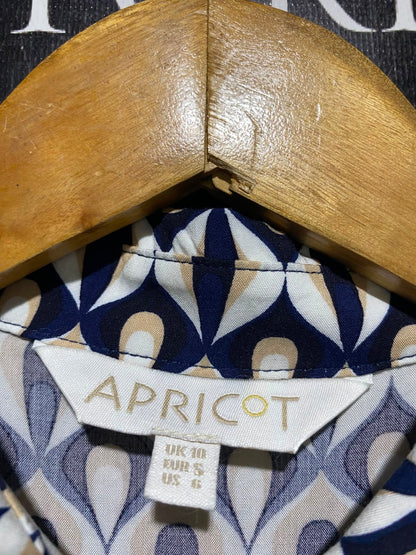 APRICOT |M| BUST 17| A18| WOMEN’S GEOMETRIC PRINT SLEEVELESS COLLARED DRESS