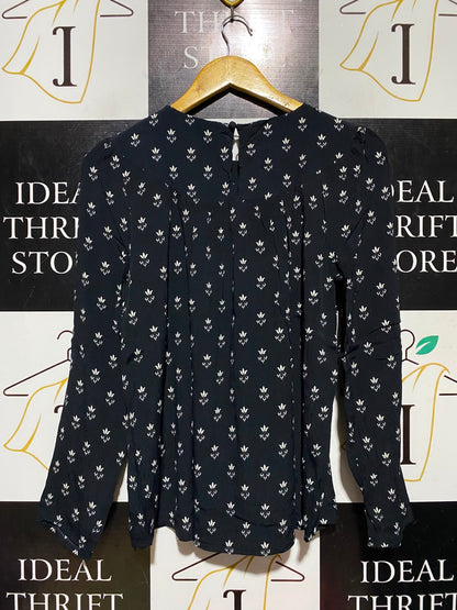 NEXT |S| BUST 18| A18| FLORAL PRINT LONG-SLEEVE BLOUSE