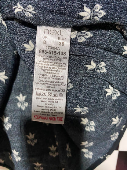 NEXT |S| BUST 18| A18| FLORAL PRINT LONG-SLEEVE BLOUSE