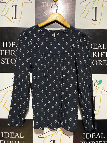 NEXT |S| BUST 18| A18| FLORAL PRINT LONG-SLEEVE BLOUSE