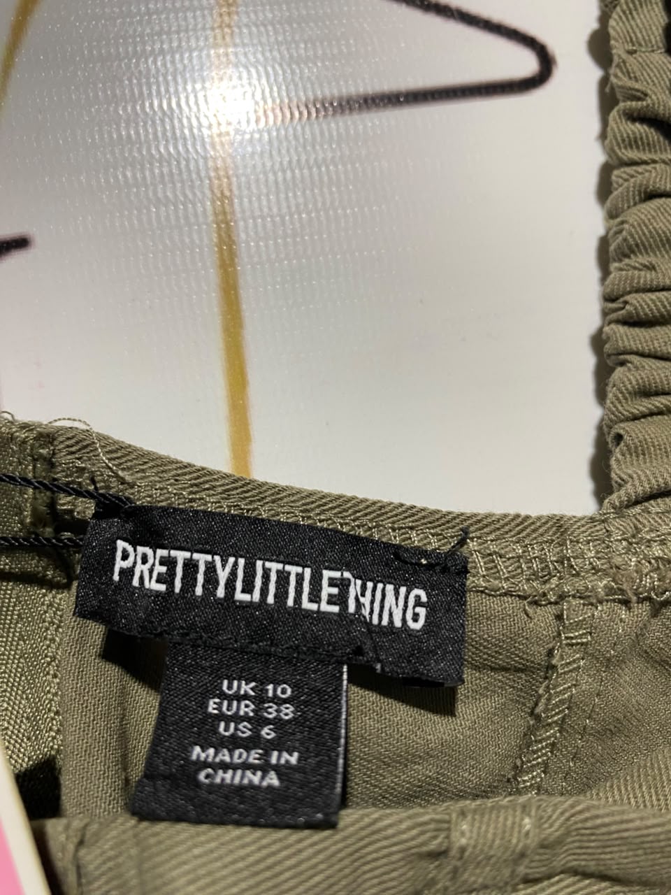 PRETTYLITTLE THING |S| BUST 16| A17| OLIVE GREEN CORSET CROP TOP