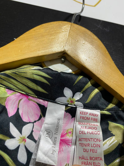 FLORA NIKROOZ |M| A17| WOMEN'S TROPICAL FLORAL PRINT PAJAMA SHIRT AND SHORTS SET