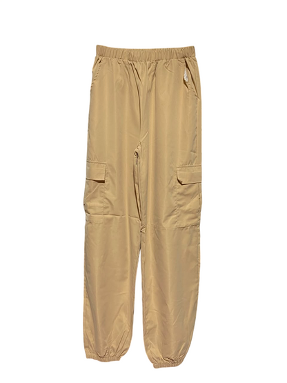 |XS| WAIST 22| A19| BEIGE UTILITY CARGO JOGGER PANTS