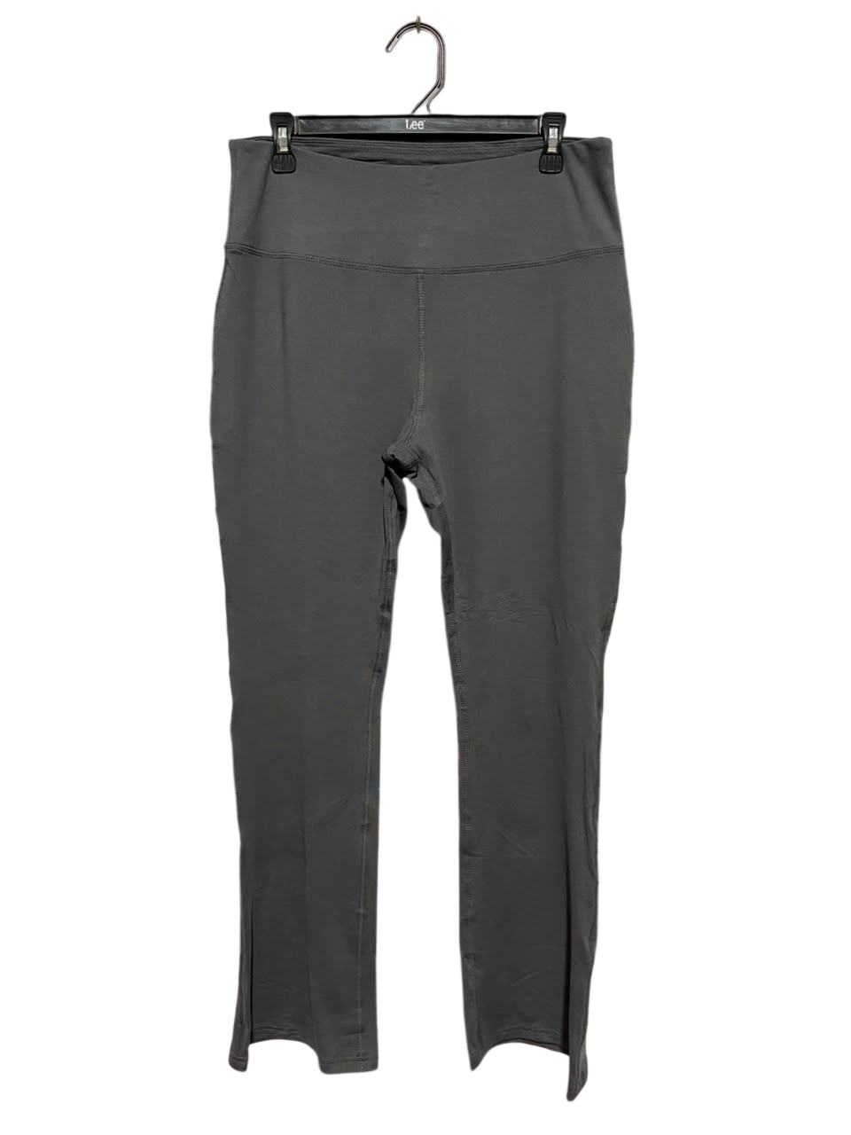 PRIMARK |L| WAIST 31| A19| CHARCOAL GREY HIGH-WAISTED ATHLETIC FLARE LEGGINGS