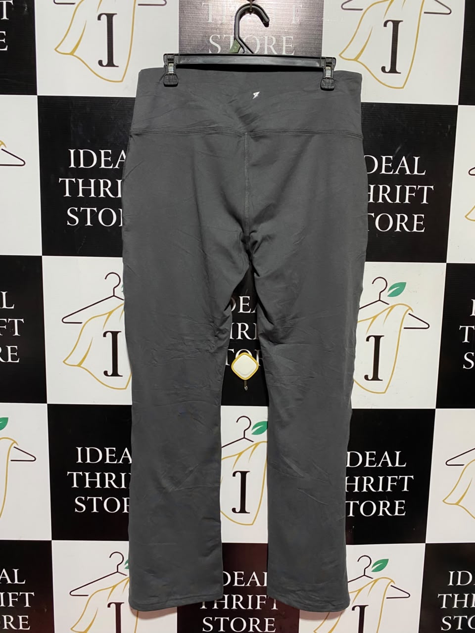 PRIMARK |L| WAIST 31| A19| CHARCOAL GREY HIGH-WAISTED ATHLETIC FLARE LEGGINGS