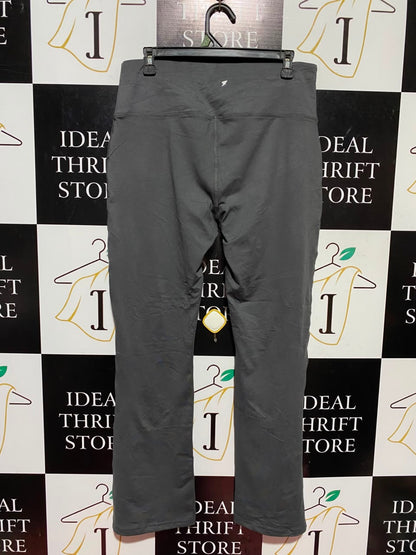 PRIMARK |L| WAIST 31| A19| CHARCOAL GREY HIGH-WAISTED ATHLETIC FLARE LEGGINGS