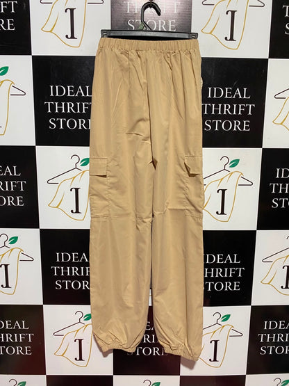 |XS| WAIST 22| A19| BEIGE UTILITY CARGO JOGGER PANTS