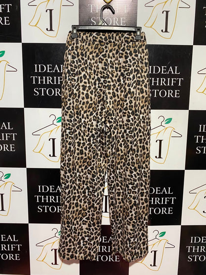 SHEIN |S| WAIST 26| A19| LEOPARD ANIMAL PRINT ELASTIC WAIST CASUAL PANTS