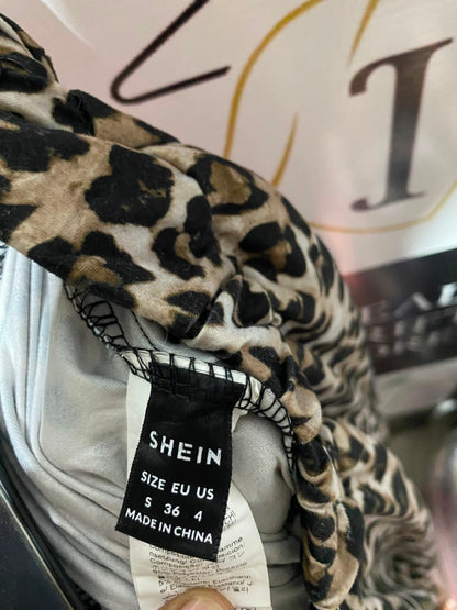 SHEIN |S| WAIST 26| A19| LEOPARD ANIMAL PRINT ELASTIC WAIST CASUAL PANTS
