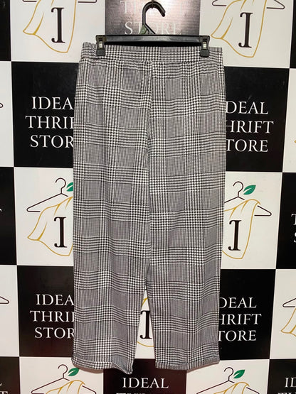 MISSI |L| WAIST 30| A19| HOUNDSTOOTH PRINT SIDE STRIPE CASUAL PANTS