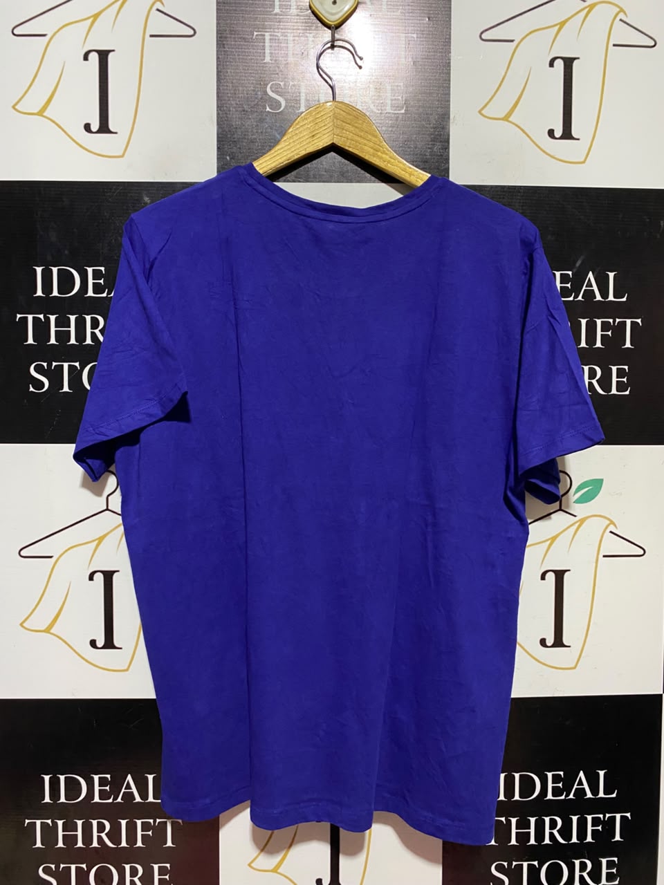 M&S |L| BUST 21| A19| BLUE "BE WEEKEND" SHORT-SLEEVE T-SHIRT