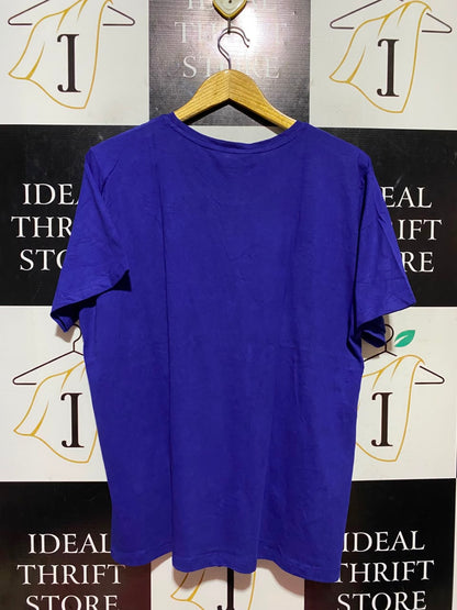 M&S |L| BUST 21| A19| BLUE "BE WEEKEND" SHORT-SLEEVE T-SHIRT
