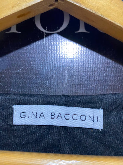 GINA BACCONI |L| BUST 20| A19| ANIMAL AND FLORAL PRINT KNOT-FRONT MIDI DRESS