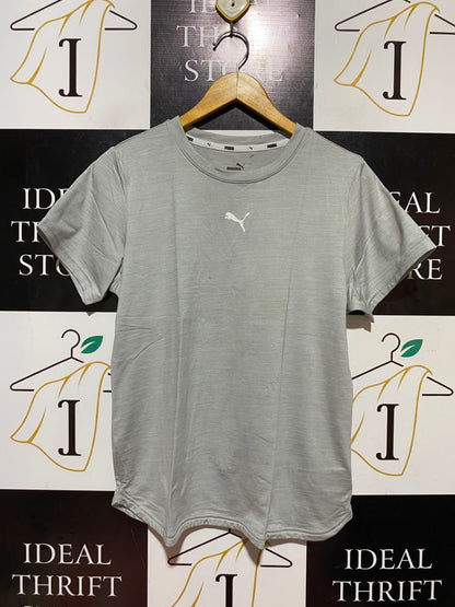 PUMA |M| BUST 19| A18| LIGHT GREY MARLED ATHLETIC T-SHIRT