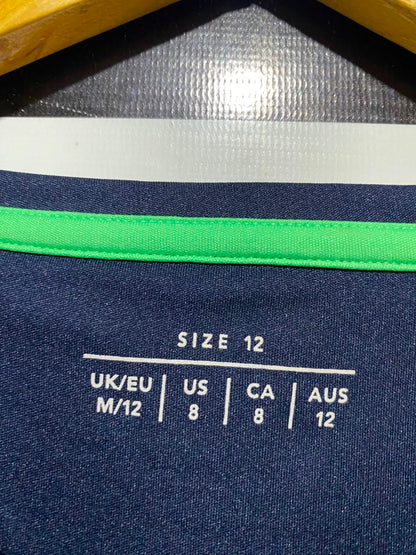 ONEILLLS |M| BUST 19| A18| NAVY BLUE AND GREEN ATHLETIC T-SHIRT
