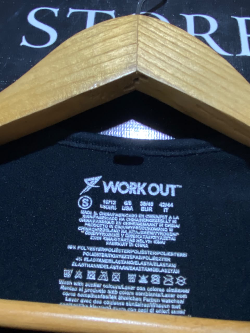 WORK OUT |S| BUST 14| A18| CLASSIC BLACK CREW NECK CASUAL T-SHIRT