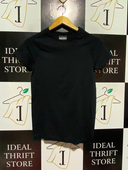 WORK OUT |S| BUST 14| A18| CLASSIC BLACK CREW NECK CASUAL T-SHIRT