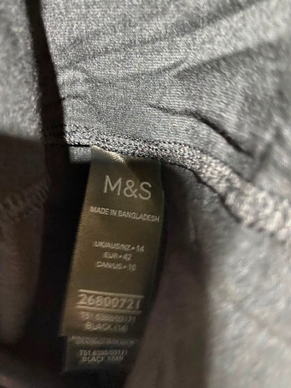 M&S |M| BUST 21| A18| GOODMOVE BLACK BREATHABLE ATHLETIC CAP-SLEEVE TOP