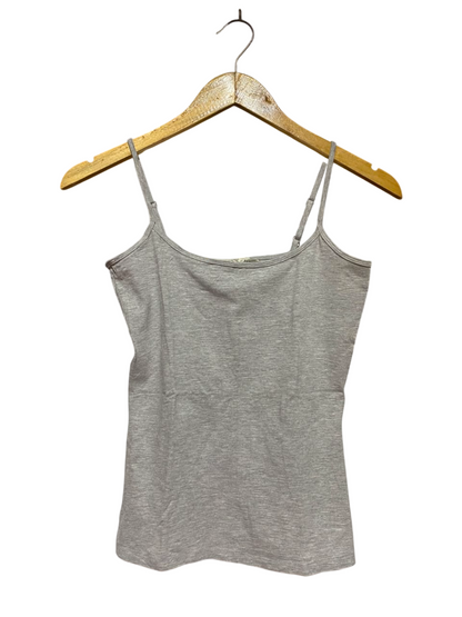 F&F |S| BUST 14| A1| GREY MELANGE ADJUSTABLE STRAP CAMI TOP