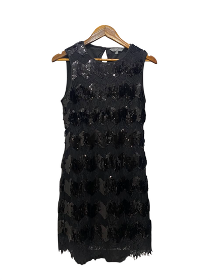 PRINCIPLE |M| BUST 17| A20| BLACK SEQUIN EMBELLISHED LACE SLEEVELESS PARTY DRESS
