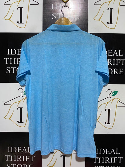 ROHAN |L| BUST 21| A1| LIGHT BLUE MELANGE SHORT SLEEVE POLO SHIRT
