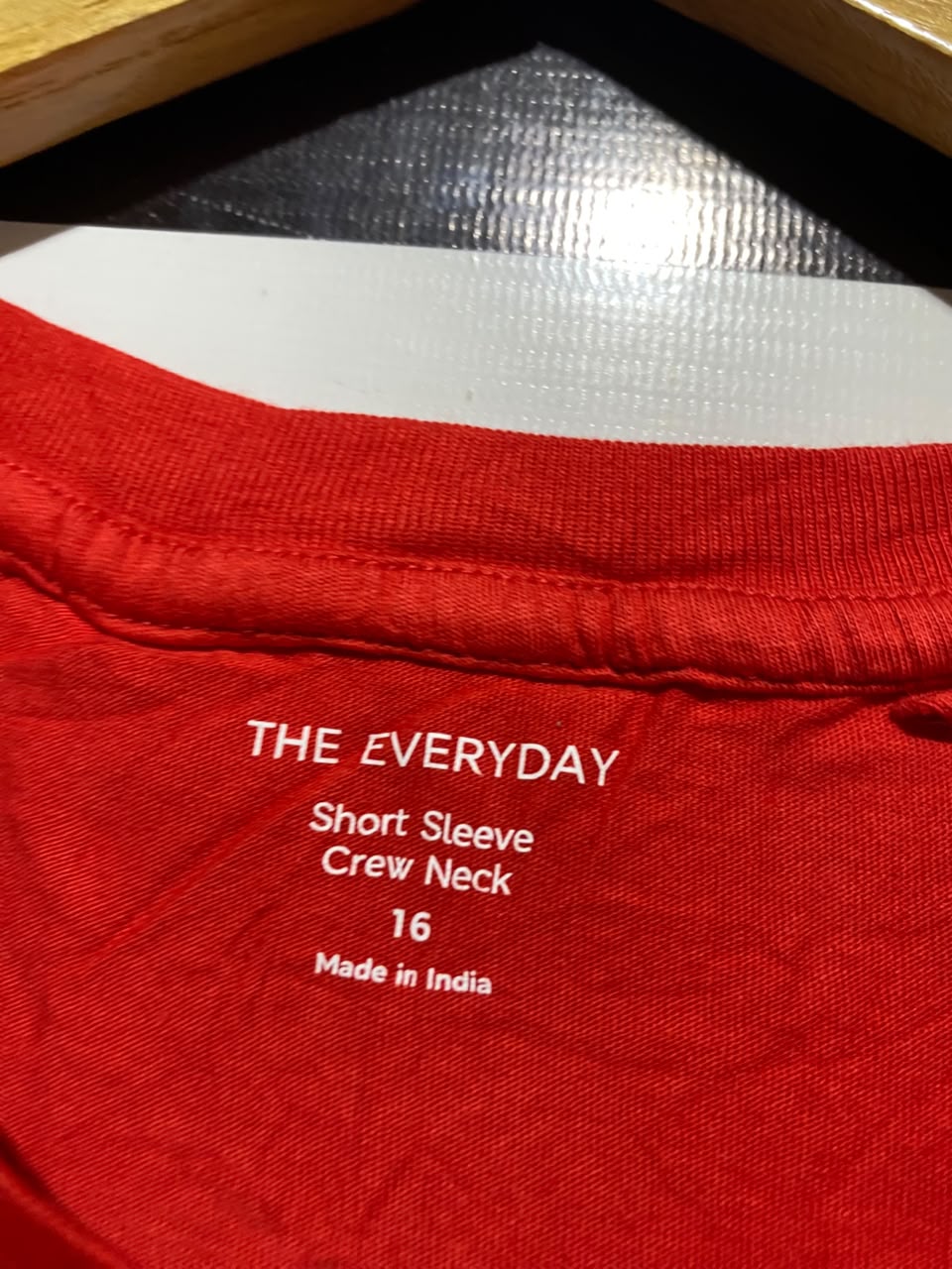 M&S |L| BUST 21| A1| VIBRANT RED BASIC CREW NECK T-SHIRT