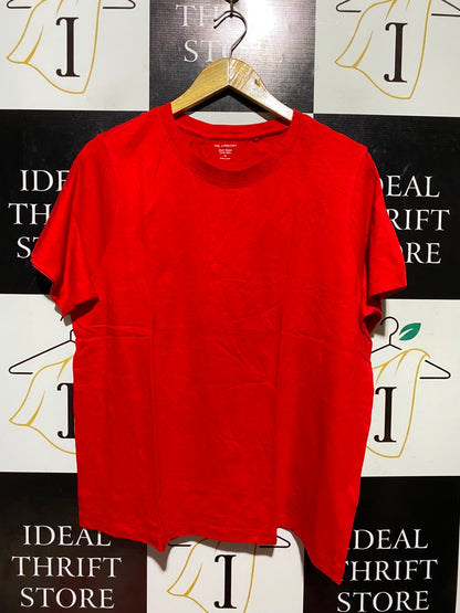 M&S |L| BUST 21| A1| VIBRANT RED BASIC CREW NECK T-SHIRT