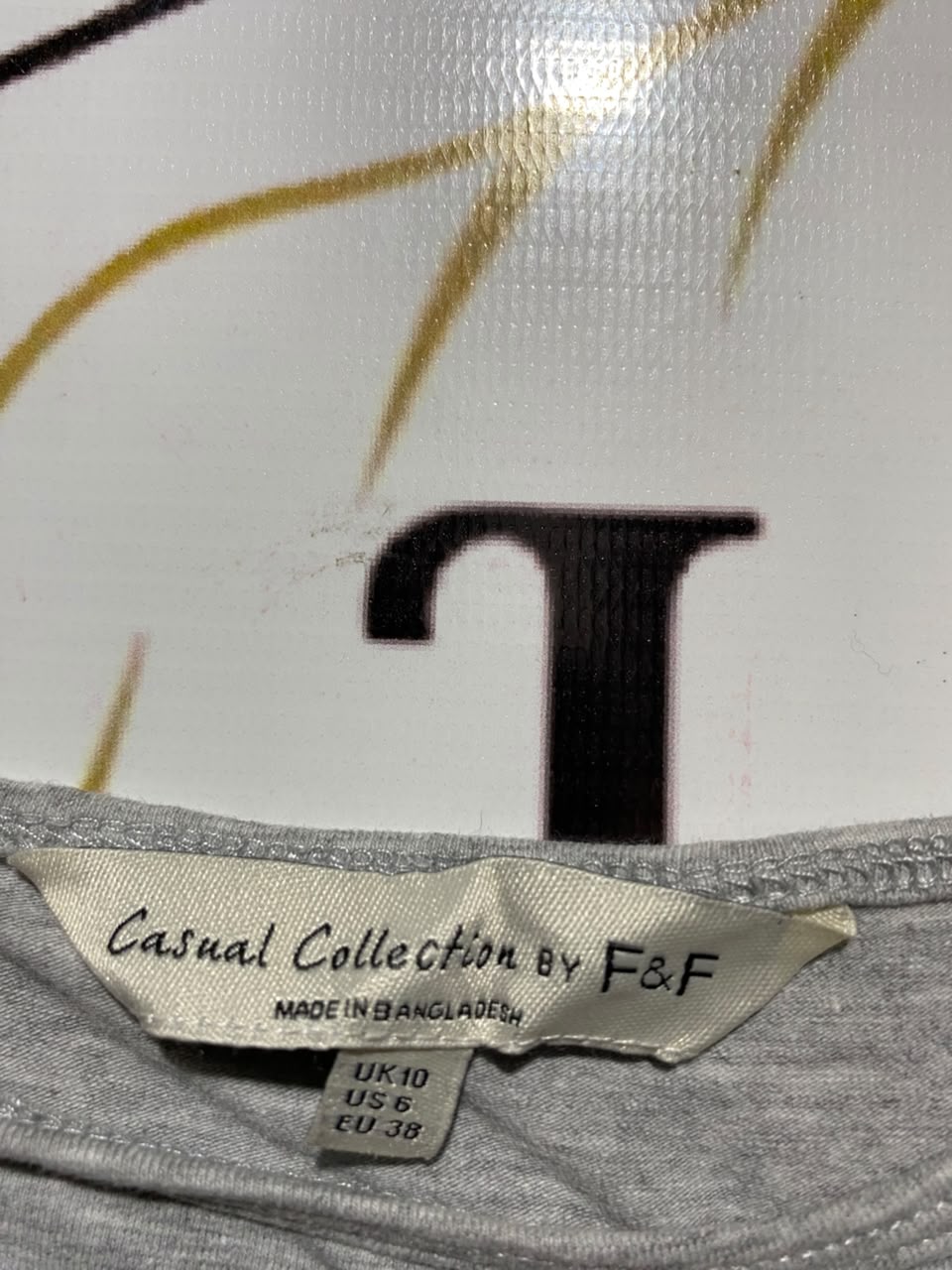 F&F |S| BUST 14| A1| GREY MELANGE ADJUSTABLE STRAP CAMI TOP