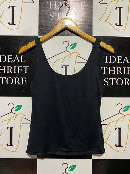 H&M |S| BUST 14| A1| CLASSIC BLACK SCOOP NECK TANK TOP