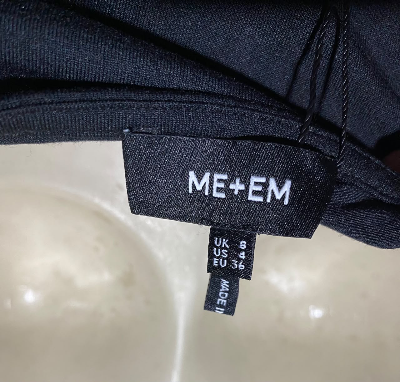 ME EM |S| BUST 15 | A19| BLACK ASYMMETRIC ONE-SHOULDER RUCHED TANK TOP