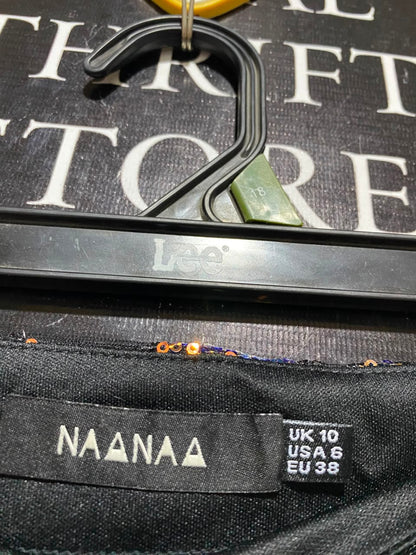 NAA NAA |M| WAIST 26| A19| BLACK SPARKLY BUTTERFLY SEQUIN MINI SKIRT