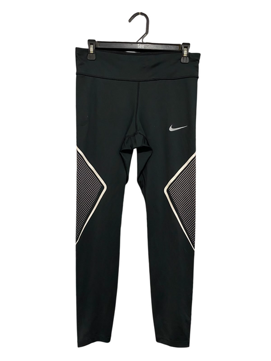 NIKE |M| WAIST 28| A20| BLACK ATHLETIC LEGGINGS REFLECTIVE STRIPE WORKOUT GYM PANTS