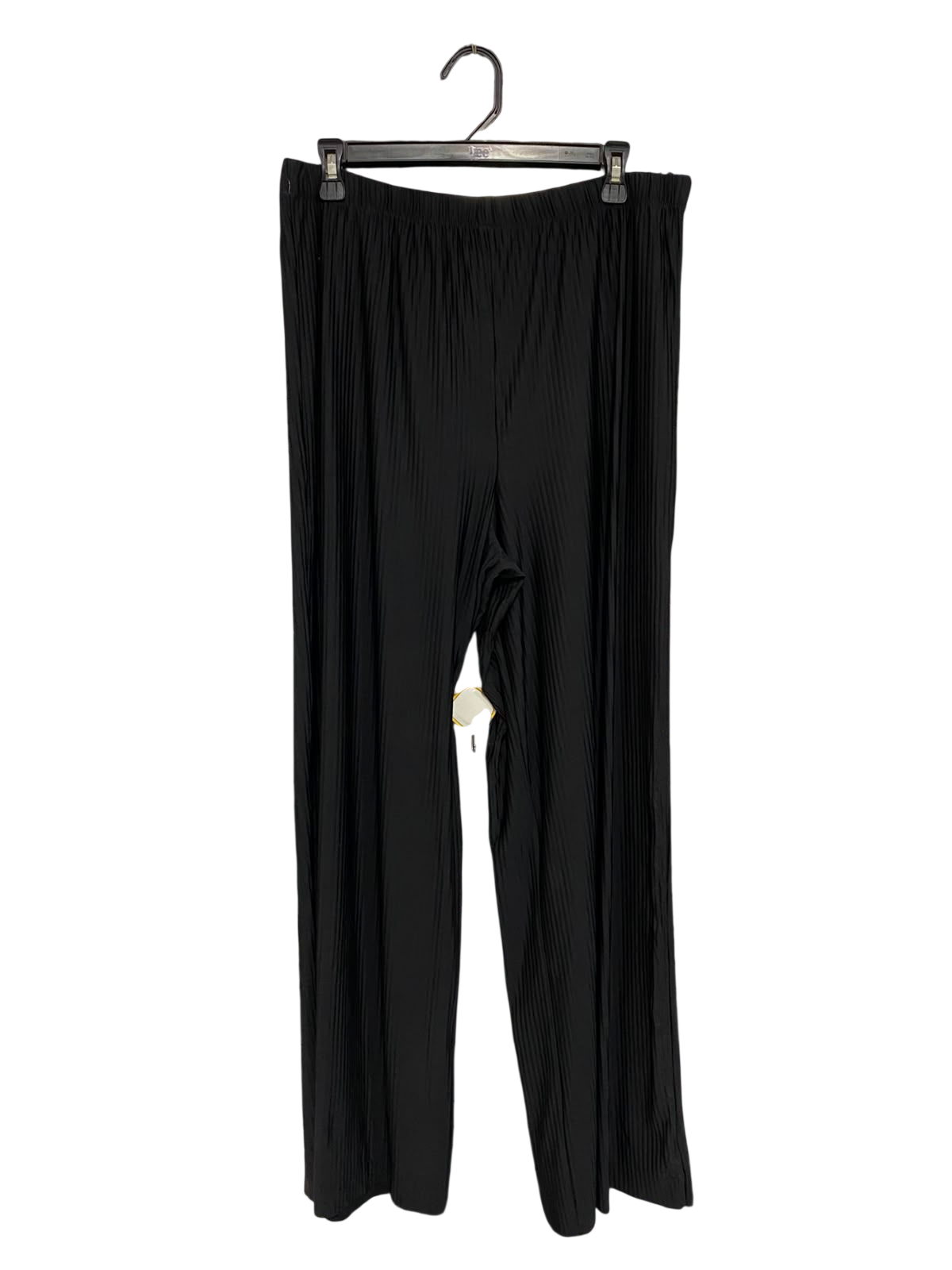 F&F |XL| WAIST 34| A20| BLACK PLEATED WIDE LEG PANTS ELASTIC WAIST FLOWY LOUNGE TROUSERS