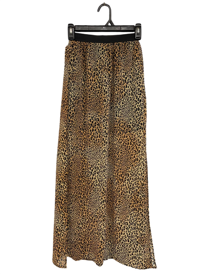 H&M |XS| WAIST 22| A20| LEOPARD PRINT MAXI SKIRT ELASTIC WAIST ANIMAL PRINT LONG SKIRT