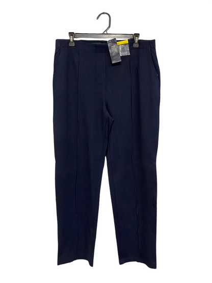M&S |XL| WAIST 33| A20| NAVY BLUE TAILORED TROUSERS HIGH RISE STRAIGHT LEG FORMAL PANTS