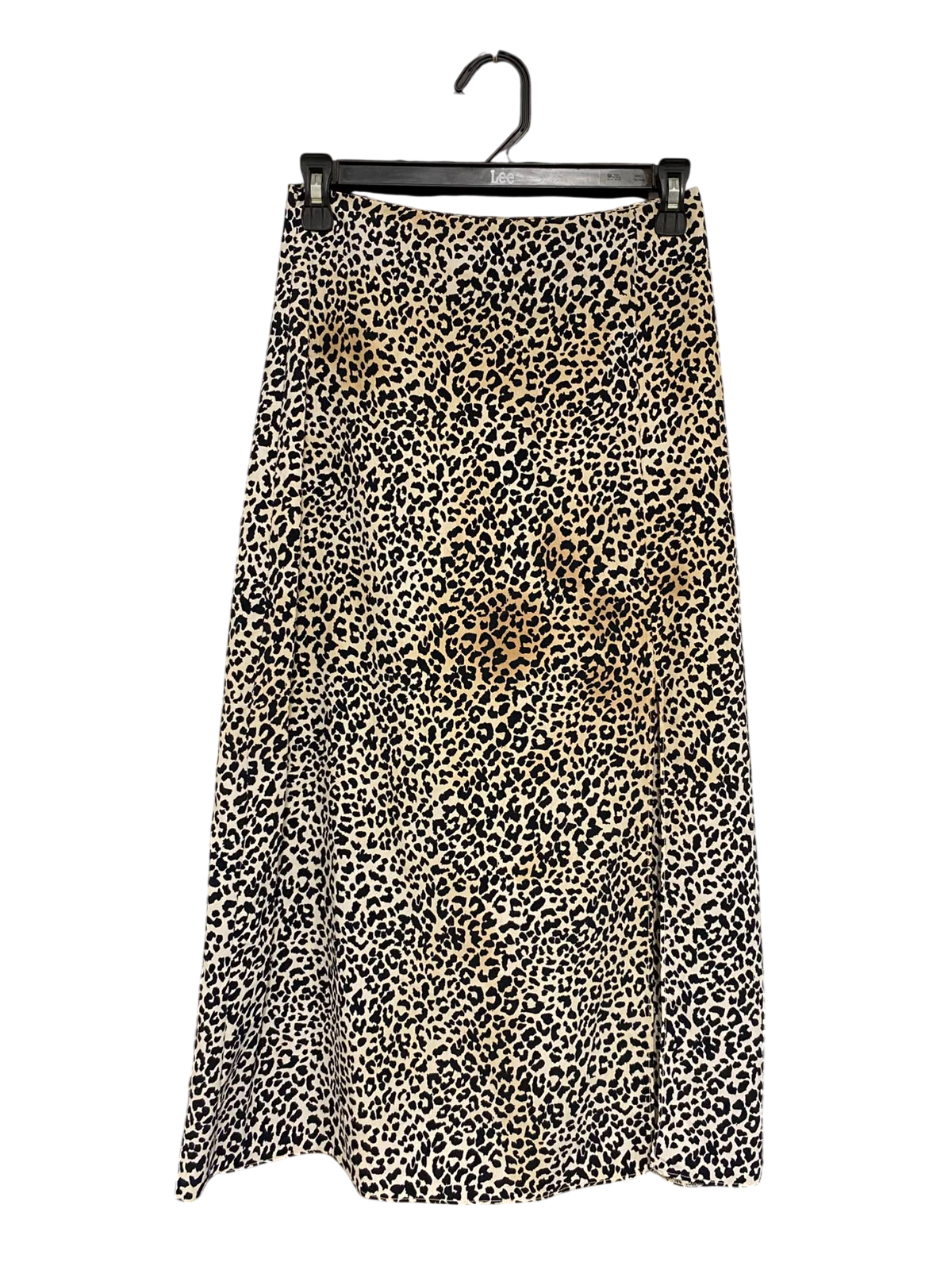 PRIMARK |S| WAIST 25| A20| WOMEN'S LEOPARD PRINT MIDI SKIRT FIERCE ANIMAL PRINT SLIT HEM LONG SKIRT