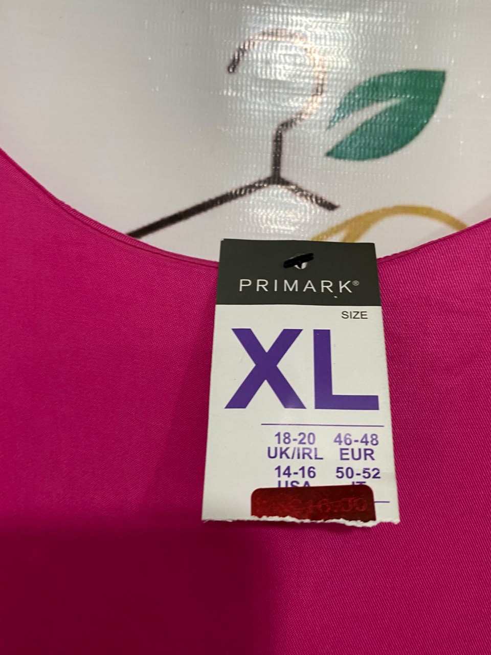 PRIMARK |XL| BUST 20| A21| HOT PINK SLEEVELESS TANK MAXI DRESS