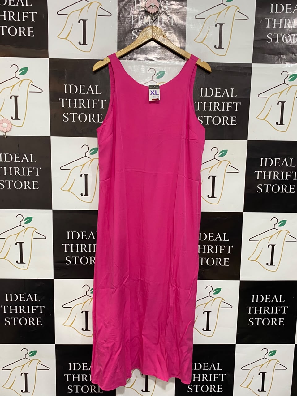 PRIMARK |XL| BUST 20| A21| HOT PINK SLEEVELESS TANK MAXI DRESS