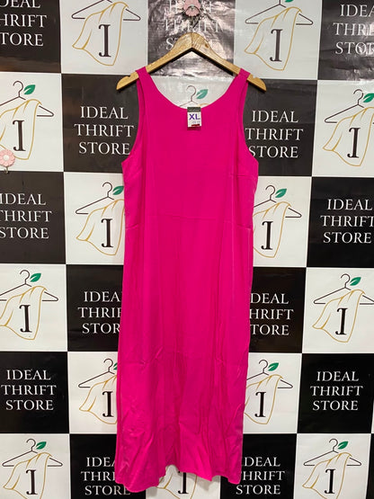 PRIMARK |XL| BUST 20| A21| HOT PINK SLEEVELESS TANK MAXI DRESS